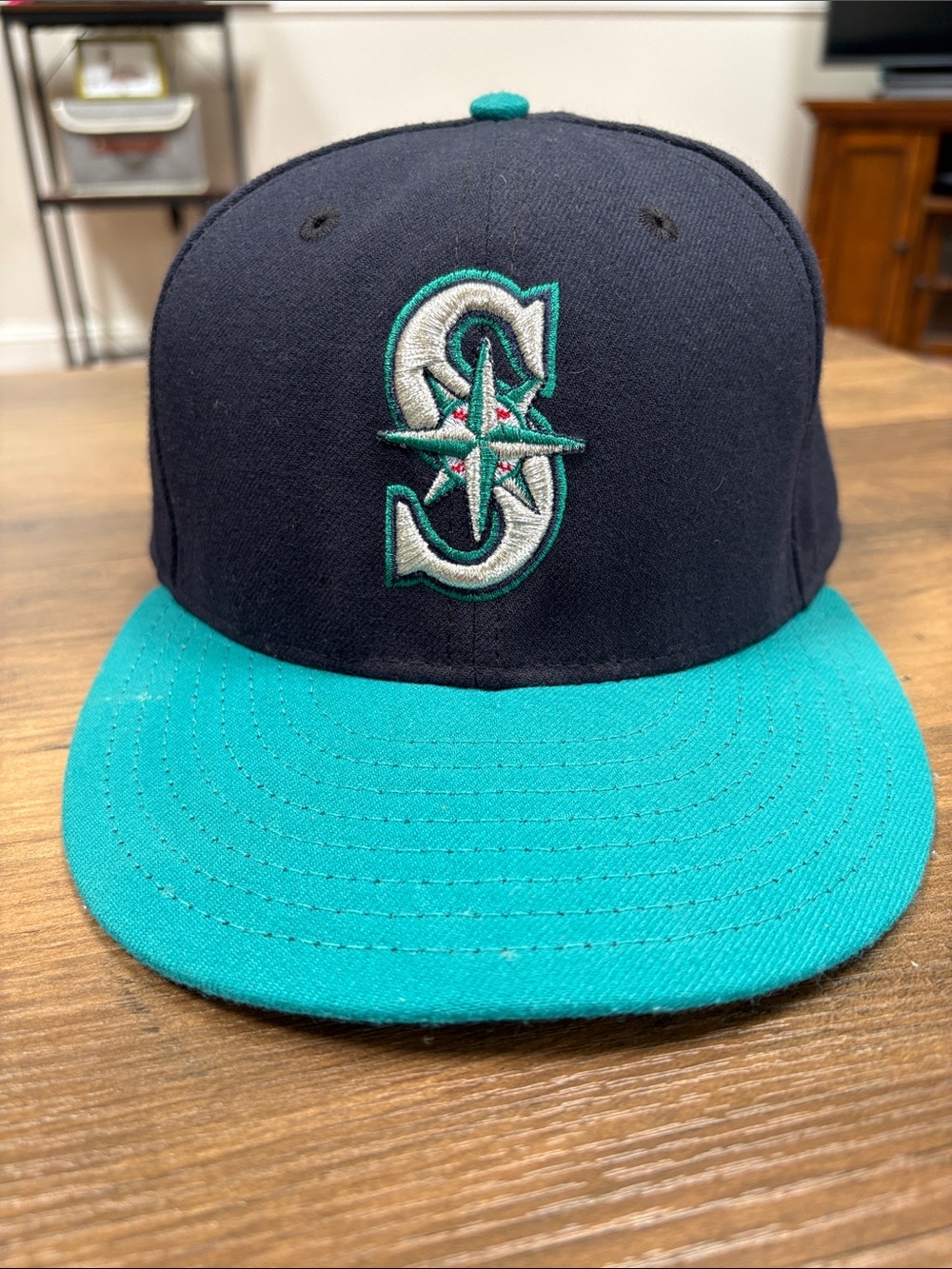 New Era 59Fifty Seattle Mariners Fitted Hat Size 7 1/8